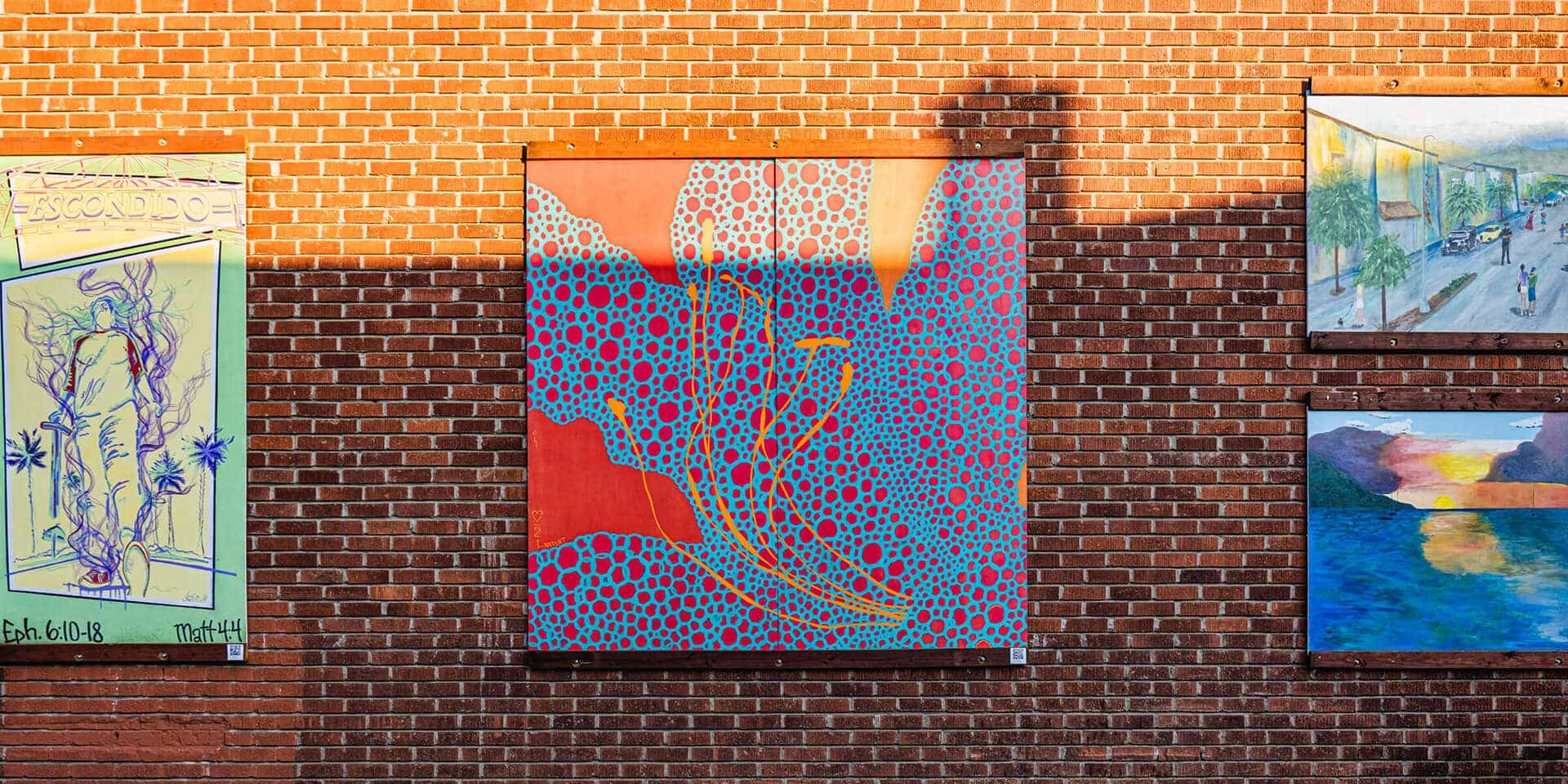 Website Design &Amp; Dev, Brands, Cause Marketing And Public Art 12 Esco alley art bringing outdoor art to downtown escondido one alley at a time outdoor public art gallery | three seasons | 78 murals | 2021-2023 | social cause marketing | mural | public art|brand identity, logo design, website design/dev project management, successful grant acquisition, curation, artist management